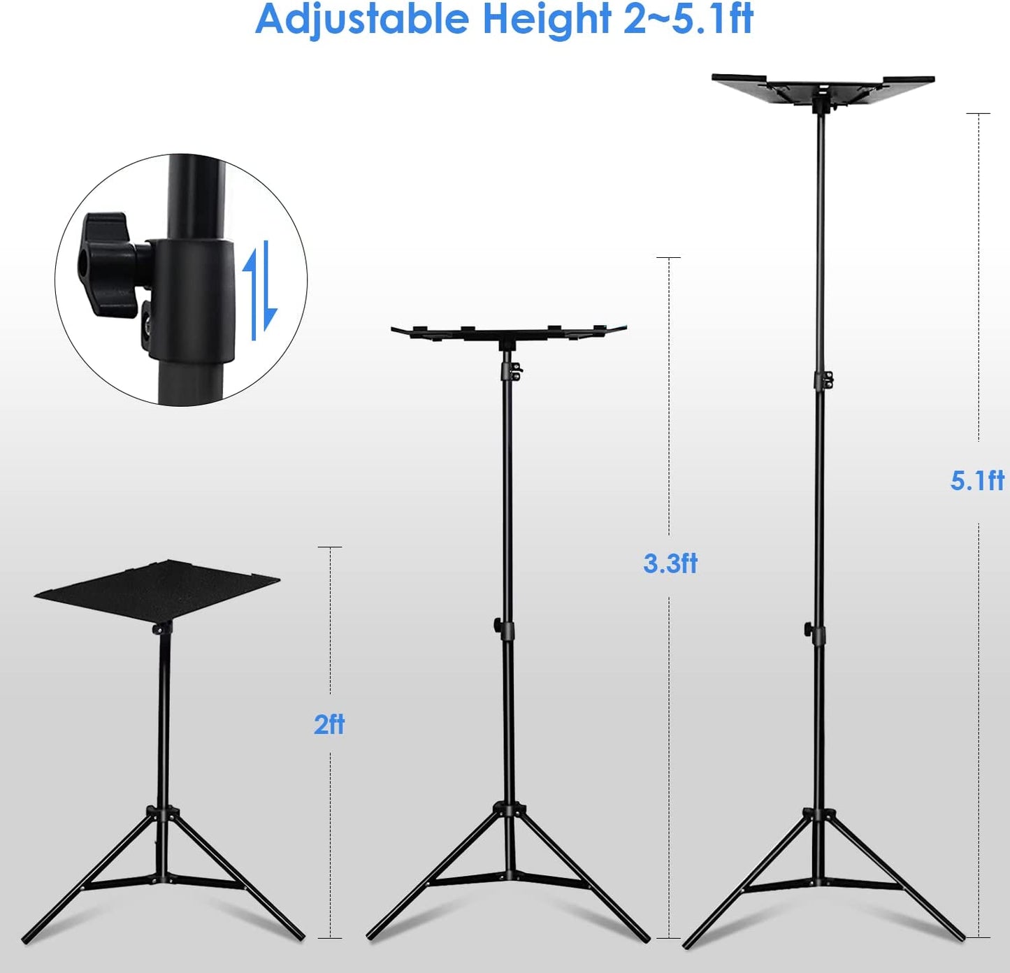 YOWHICK DP01 WiFi Bluetooth Projector and Projector Tripod Stand Bundle - YOWHICK
