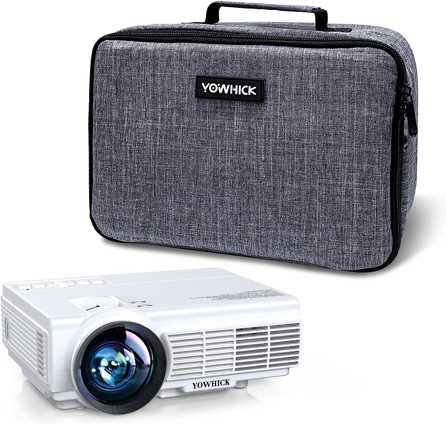YOWHICK DP03 Projector, 120" Projector Screen, Projector Tripod Stand and Projector Case Bundle - YOWHICK