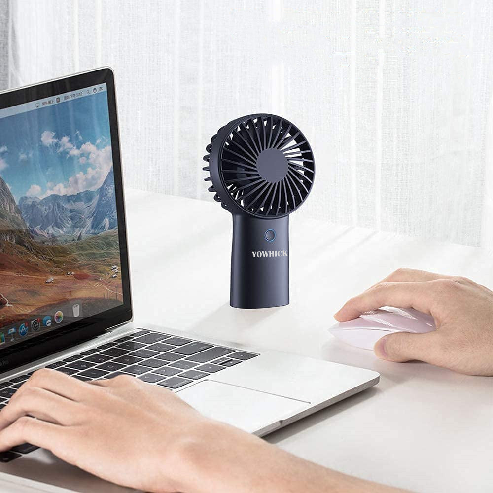 YOWHICK Portable Handheld Fan, 4000mAh Battery Operated Rechargeable Personal Fan, 6-15 Hours Working Time Strong Wind for Outdoor Activities, Summer Gift for Men Women - YOWHICK