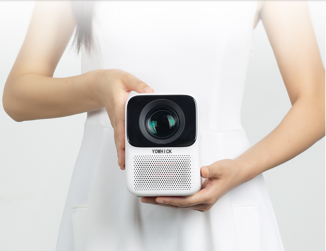 YOWHICK Mini Projector 1080P FHD, Portable Projector Android TV 9.0, WiFi Projector ,Automatic Keystone Correction - YOWHICK