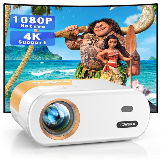 Mini Projector, Native 1080P Portable Outdoor Projector, YOWHICK DP02 Movie Projector - YOWHICK