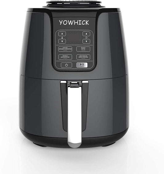 YOWHICK Air Fryer, Large 6 Quart Air Fryers with 50 Recipes for Family, One Touch Setting Small Appliance with 11 Cooking Functions and Voice Reminder, Dishwasher Safe - YOWHICK