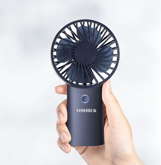 YOWHICK Portable Handheld Fan, 4000mAh Battery Operated Rechargeable Personal Fan, 6-15 Hours Working Time Strong Wind for Outdoor Activities, Summer Gift for Men Women - YOWHICK