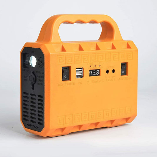 YOWHICK 200W Portable Power Station, 133WH Lithium Battery Solar Generator with 2 AC Power Outlet (110V/200W Peak 400W) for Outdoors Trip Camping Emergency - YOWHICK